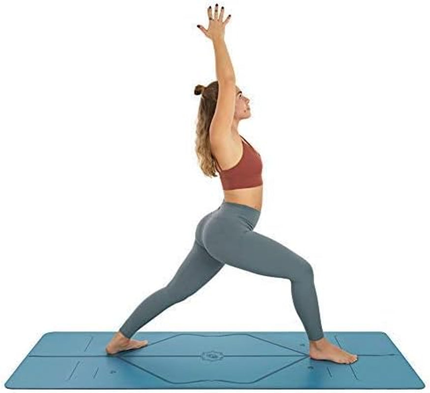 Original Yoga Mat – Free Yoga Bag Included - Patented Alignment System, Warrior-Like Grip, Non-Slip, Eco-Friendly, Sweat-Resistant, Long, Wide, 4.2Mm Thick Mat for Comfort
