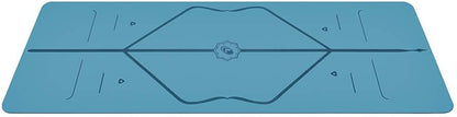 Original Yoga Mat – Free Yoga Bag Included - Patented Alignment System, Warrior-Like Grip, Non-Slip, Eco-Friendly, Sweat-Resistant, Long, Wide, 4.2Mm Thick Mat for Comfort