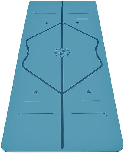 Original Yoga Mat – Free Yoga Bag Included - Patented Alignment System, Warrior-Like Grip, Non-Slip, Eco-Friendly, Sweat-Resistant, Long, Wide, 4.2Mm Thick Mat for Comfort